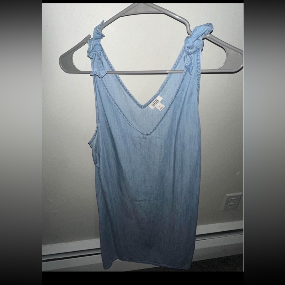 Denim blue dress - tie shoulders (L)